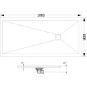 Поддон для душа RGW Stone Tray ST-0109W 90х100 с сифоном