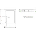 Поддон для душа Radaway Laros D120x90