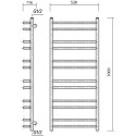 Полотенцесушитель электрический Domoterm Калипсо П12 50x100, хром, R