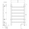 Полотенцесушитель электрический Domoterm Классик DMT 109-6 80х50, R, черный матовый