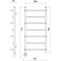 Полотенцесушитель электрический Domoterm Орфей П7 50x70, хром, L