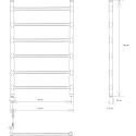 Полотенцесушитель электрический EWRIKA Медея B2 80х50 L, золото