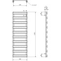 Полотенцесушитель электрический Luxrad Scala New 064412 123х50 L, черный, терморегулятор selmo smart