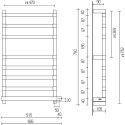 Полотенцесушитель электрический Margaroli Panorama 864-8