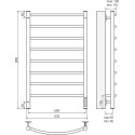 Полотенцесушитель электрический Terminus Классик П8 500x850 черный