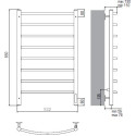 Полотенцесушитель электрический Terminus Классик П8 500x850 хром