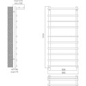 Полотенцесушитель электрический Terminus Ватра П10 Е L с полкой