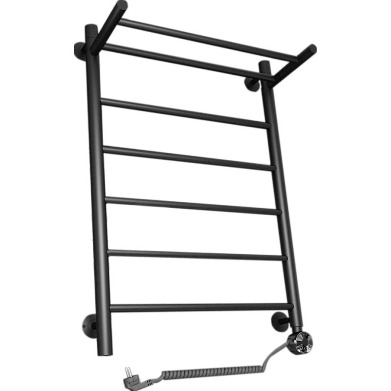Полотенцесушитель электрический Двин FJ Electro 80/50 1"-1/2" чёрный матовый