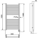 Полотенцесушитель электрический Ника Modern ЛМ-2 100/30 хром
