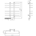 Полотенцесушитель электрический Тругор Легенда эл ТЭН ЛЦ10 60x60