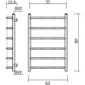 Полотенцесушитель водяной Domoterm Лаура П6 50x80, античная бронза