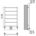 Полотенцесушитель водяной Terminus Контур П6 500*700