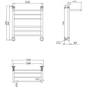 Полотенцесушитель водяной Тругор Аспект НП 2 П ЛЦ6 60x50, с полкой