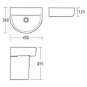 Раковина Ideal Standard Connect Arc E796801 45 см