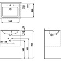 Раковина Laufen Pro S 8.1896.3.000.104.1 56 см
