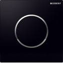 Ручной пневмопривод смыва Geberit Sigma 10 116.015.KM.1 для писсуара, черный, кольцо глянцевый хром