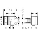 Шланговое подключение Axor One 45723330 полированный черный хром