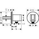 Шланговое подключение Hansgrohe Fixfit Porter S 26487000 держатель для душа