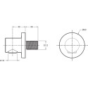Шланговое подключение Jacob Delafon Modulo E8465-CP