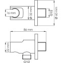 Шланговое подключение Wasserkraft Mindel A148 с держателем для душа