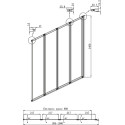 Шторка на ванну Ambassador Bath Screens 16041111R 100х140