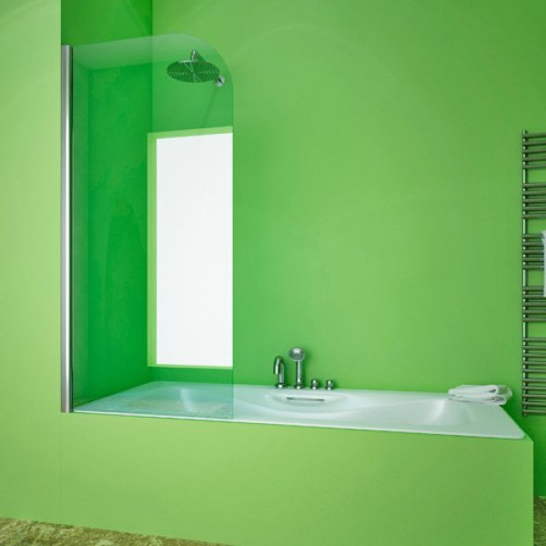 Шторка на ванну GuteWetter Lux Pearl GV-601A левая 60 см стекло бесцветное, профиль хром