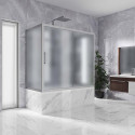 Шторка на ванну Kubele DE019P2U-MAT-MT 150х70 см, профиль матовый хром