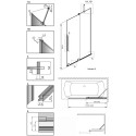 Шторка на ванну Radaway Furo Gold PND II 160 R