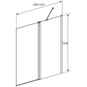 Шторка на ванну Radaway Nes Black PND II 140 R