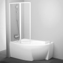 Шторка на ванну Ravak VSK2 Rosa 150 L Transparent + средство для ванн и душевых кабин