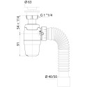 Сифон для раковины Wirquin Neo Air 30987093/30987079