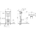Система инсталляции для унитазов VitrA 800-2010 с кнопкой смыва, хром