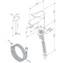 Смеситель AM.PM X-Joy F85A03000 для раковины, с гигиеническим душем