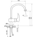 Смеситель AquaGranitEx C-5035 для кухонной мойки, черный