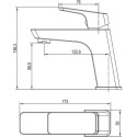 Смеситель Aquanet Gotic AF440-10B для раковины, черный