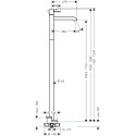 Смеситель Axor Uno 38037820 для раковины, напольный, шлифованный никель