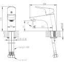 Смеситель Bravat Drop F14898BM-1 для раковины, черный