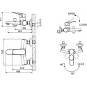 Смеситель Bravat Eler F6191238CP-01 для ванны с душем