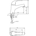 Смеситель Bravat Fit F1135188BM-RUS для раковины, черный