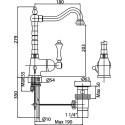 Смеситель Cezares Margot MARGOT-LSM2-03/24-Bi для раковины