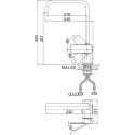Смеситель D&K Altportel Rhein DA1332401 для кухонной мойки