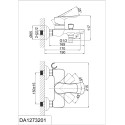 Смеситель D&K Rhein Reisling DA1273201 для ванны с душем