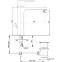 Смеситель E.C.A. Nita 102188049EX для раковины