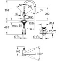 Смеситель Grohe Atrio New 32042AL3 для раковины, темный графит