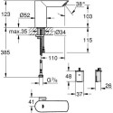 Смеситель Grohe Bau Cosmopolitan E 36451000 для раковины