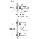 Смеситель Grohe Costa 25450001 для ванны с душем
