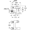 Смеситель Grohe Eurocube 23143000 для ванны с душем