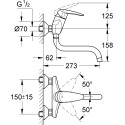 Смеситель Grohe Eurodisc 33772001 для кухонной мойки