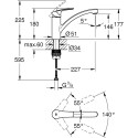 Смеситель Grohe Eurosmart 33281DC3 для кухонной мойки