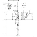 Смеситель Hansgrohe Metris 14820800 для кухонной мойки